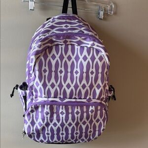 Wildkin 16” Purple and White Patterned‎ Backpack Geometric Girls